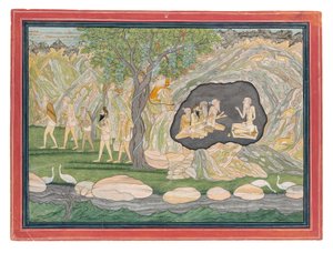 The Five Siddhas Make Their Way to the Kailasha Mountains by Purkhu